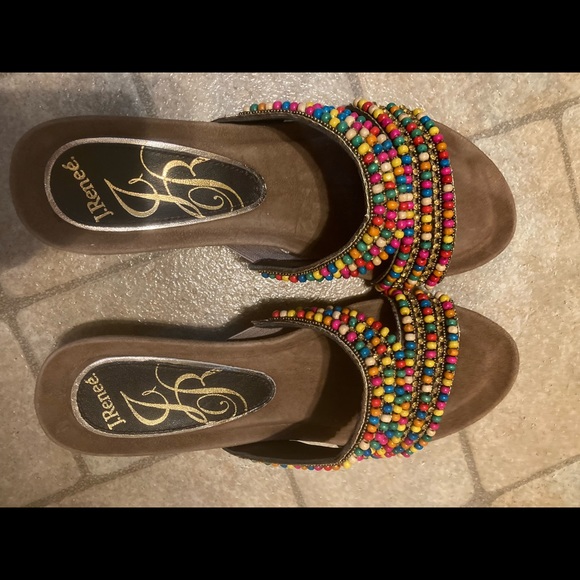 J. Renee Beaded Wedge Slide, Size 8M New - Picture 5 of 7